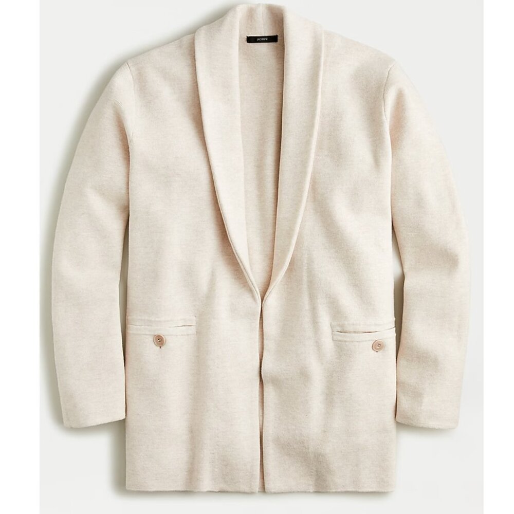 J. Crew Camille sweater blazer tan size L